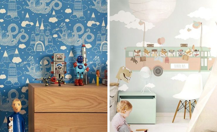Обои в детскую комнату - 110 фото лучших идей дизайна. Варианты поклейки и комбинирования.