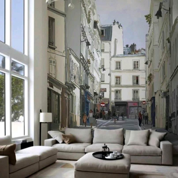 Обои города на стену: фото в интерьере, зимний Париж, Лондон с рисунком ночным, черно белые, Венеция, вид, изображение Нью-Йорка, видео