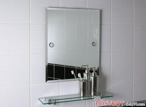 Установка зеркала в ванной: способы установки, высота, декор