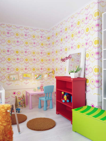 	Дизайн трехкомнатной квартиры для семьи с двумя детьми