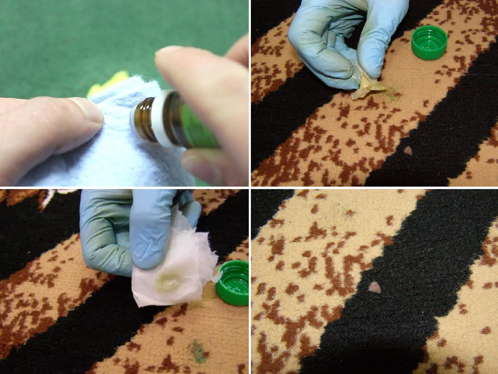 Как удалить пятна от пластилина на ковре