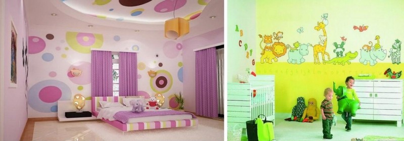 Обои для детской комнаты комбинированные: как скомбинировать в комнате, фото, для мальчиков, для девочки, видео