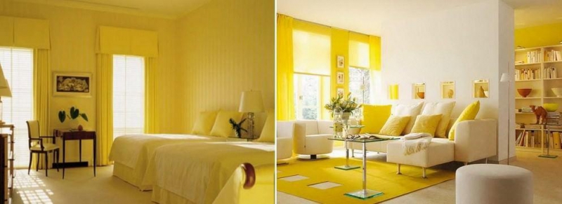 Желтые обои: фото в интерьере, золотые для стен, книга, цвета, светлые, какого цвета мебель подойдет к желтым обоям, видео