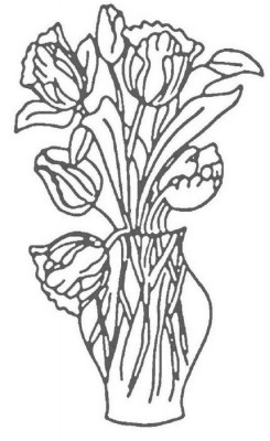 Рисунки цветов для батика 
