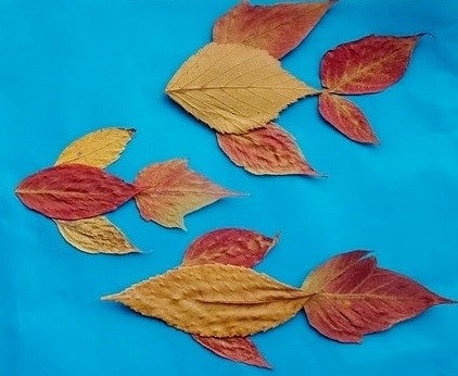 Аппликация из осенних листьев для детей 1 класса своими руками с фото