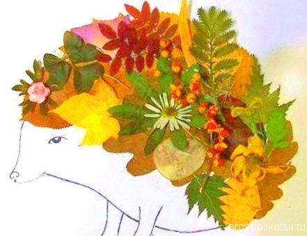 Аппликации из листьев на тему "Осень" для школьников с фото и видео