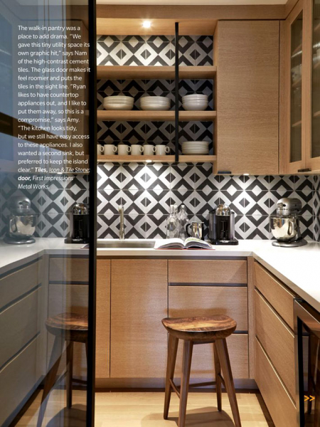 Красивая плитка с геометрическими узорами для кухонного фартука