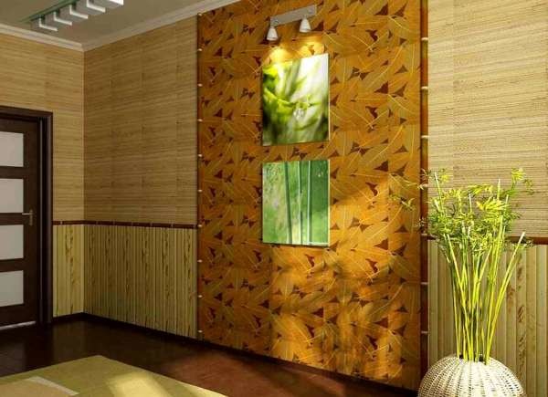 Отделка комнаты бамбуком: разновидности материалов (фото) 