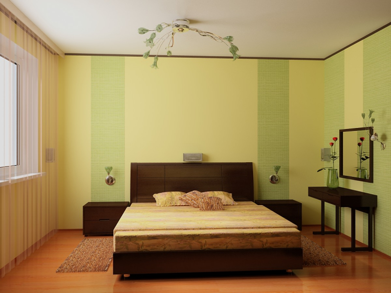			Интерьер спальни с двумя видами обоев: 5 советов по подбору оттенков		