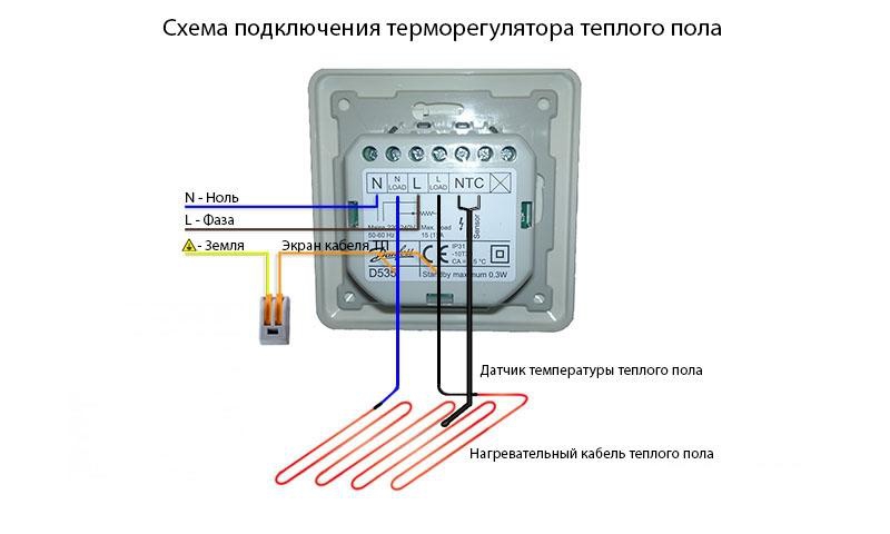 Подключение теплого пола: схема теплорегулятора, видео и электричество своими руками, инфракрасный правильный