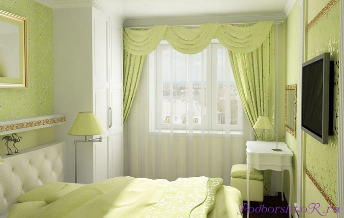Оливковые шторы в спальню, гостиную и на кухню — лучшие решения