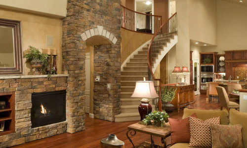 Гармоничное использование искусственного камня в интерьере