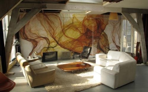 Рисунки на стенах в квартире: оригинальное оформление интерьера квартиры