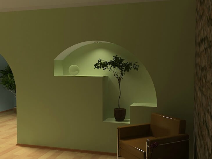 Ниша в стене: Декоративное углубление или практичный ход в интерьере комнаты