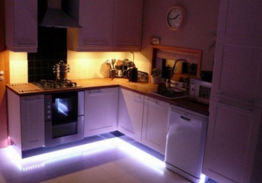 Как установить светодиодную ленту на кухне