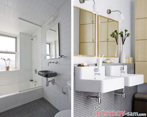 Установка зеркала в ванной: способы установки, высота, декор