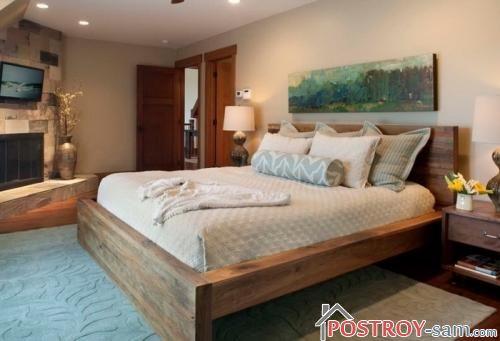 Кровать из массива дерева. Фото деревянных кроватей