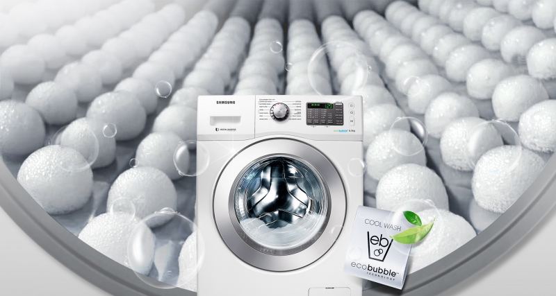 Воздушно-пузырьковая стиральная машина и функция Eco Bubble