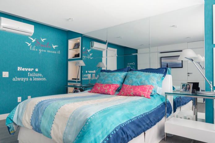 Дизайн стен в спальне: выбор цвета, варианты отделки, 130 фото в интерьере