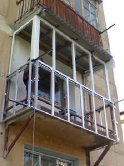 Металлический каркас на балкон