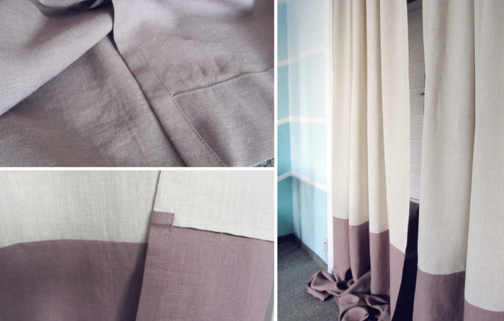 Шьем двухцветные шторы — интересные идеи для вашего интерьера