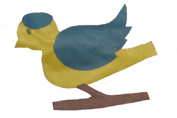 Аппликация "Птицы перелетные" из бумаги и листьев по шаблонам своими руками