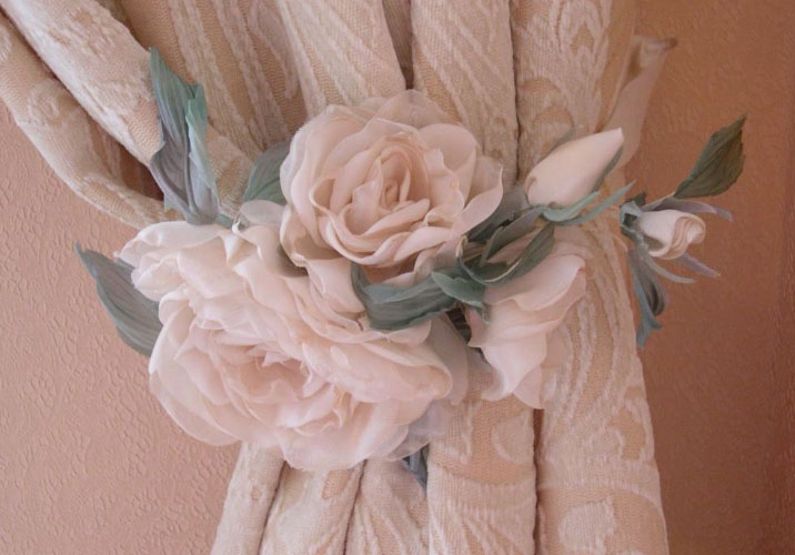 Как сшить цветок из ткани для штор: выкройка руками профи