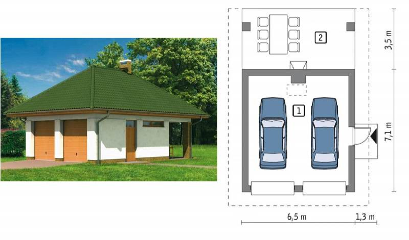 Проекты гаражей из пеноблоков – планируем дом для автомобиля