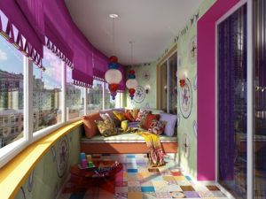 Устройство детской комнаты на лоджии и балконе