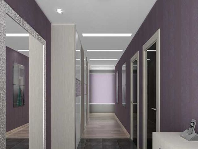 Дизайн узкого коридора, стеновые панели для коридора
