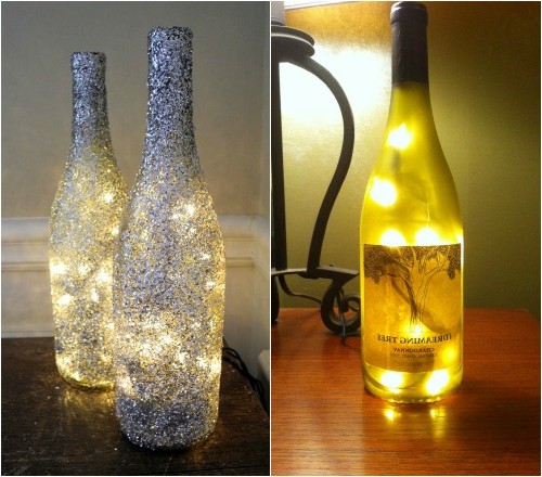 Что сделать из стеклянных бутылок: ваза, светильник, подсвечник, полка и не только