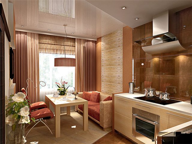 Дизайн кухни-столовой-гостиной в частном доме
