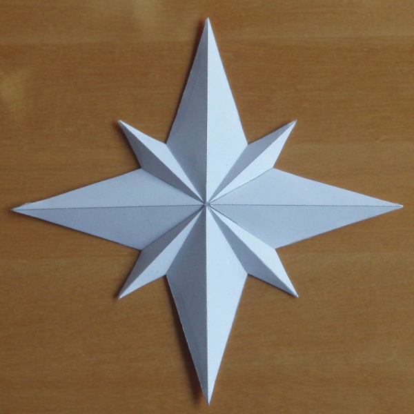 Поделка "Вифлеемская звезда" из бумаги: мастер-класс с шаблонами