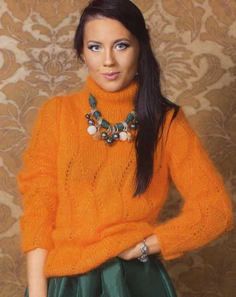 Женские вязаные свитера со схемами и фото