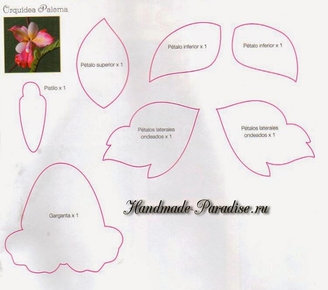 Цветы из фоамирана. Инструкции и шаблоны