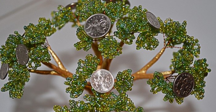 Денежное дерево из монет своими руками, мк с пошаговыми фото
