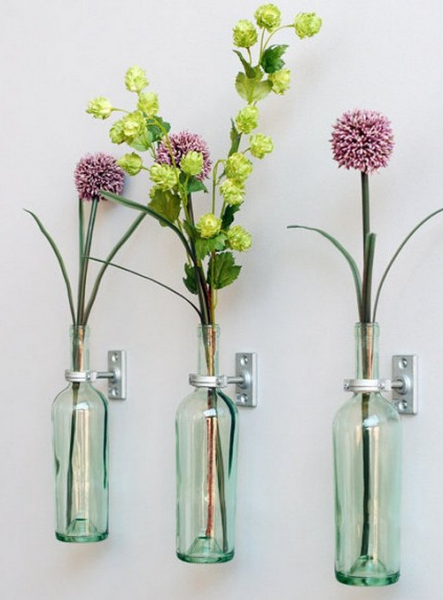 Что сделать из стеклянных бутылок: ваза, светильник, подсвечник, полка и не только
