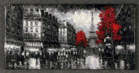 Схема вышивки крестом: "Париж" скачать бесплатно