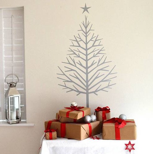 Плоские новогодние елки на стене: 6 поделок своими руками (31 фото)