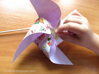 Вертушка из бумаги своими руками в технике оригами со схемами