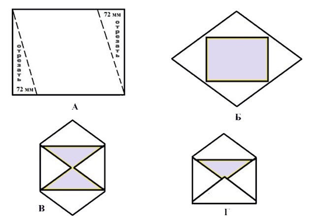 Крафтовый конверт С6 (114*162), коричневая бумага 80 гр, треугольный клапан, ДЕКСТРИН