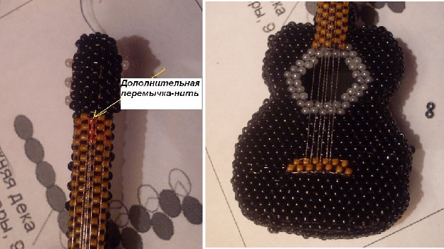 Мастер-класс по гитаре из бисера: схема плетения для начинающих