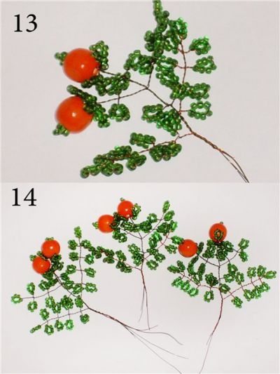 Апельсиновое дерево из бисера: схема плетения своими руками с фото