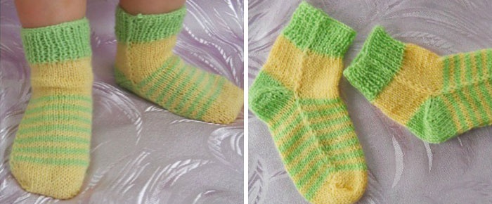 Носки детские спицами для начинающих: как связать мягкие носочки для новорожденных по фото и видео