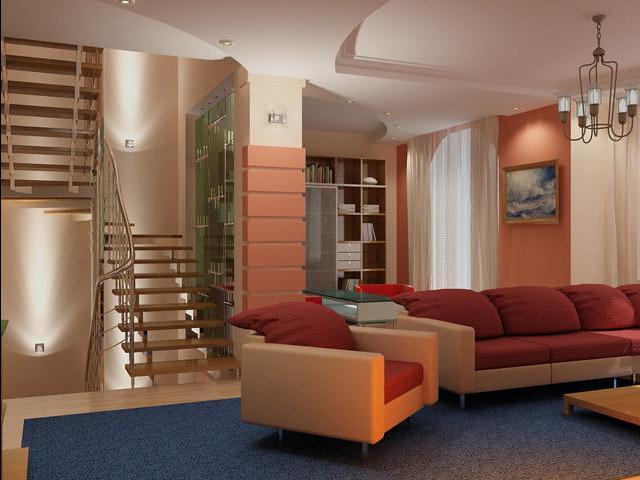 Дизайн проходной гостиной, гостиная совмещенная с прихожей