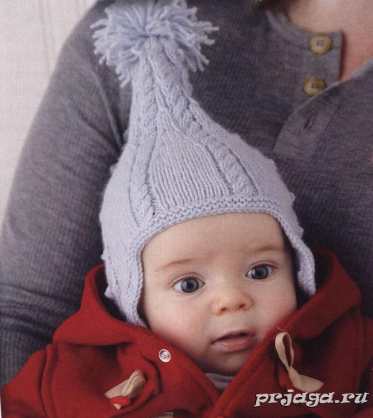 Детская шапка спицами: как связать обновку с ушками для малыша с фото и видео