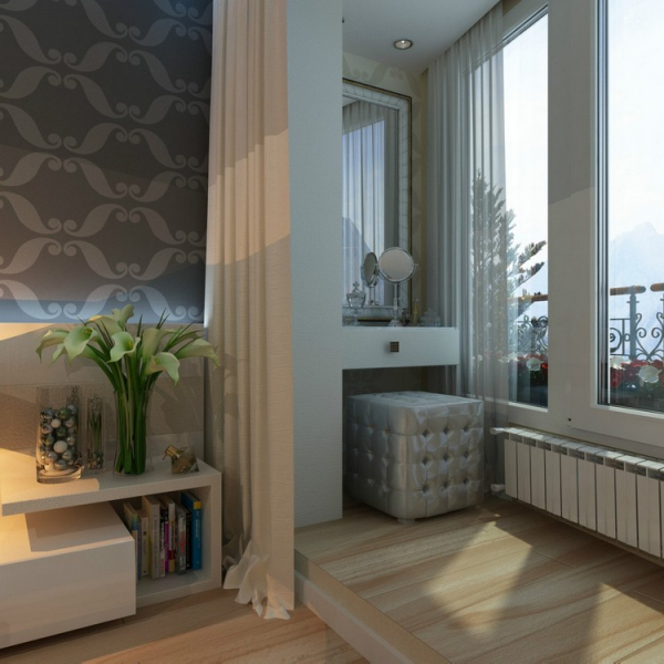 Балкон как часть комнаты в интерьере и его дизайн (40 фото)