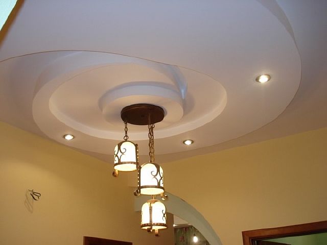 Потолок из гипсокартона: дизайн кухни, коридора