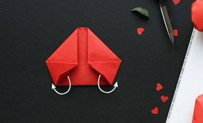 Объемное сердце оригами