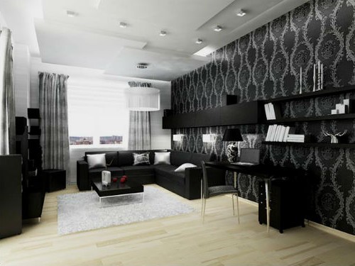 Король гостиной: Черный диван в интерьере (70 фото)